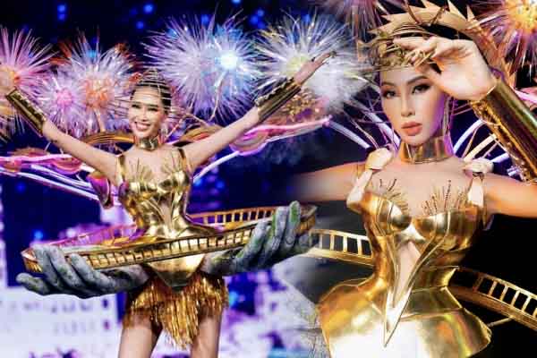 Hoa khôi Diệu Ngọc ‘nổi bần bật’ trong trang phục thể hiện vẻ đẹp của Đà Nẵng