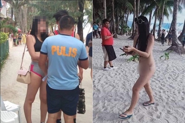 Nữ du khách bị phạt vì mặc bikini dây ‘siêu mảnh’