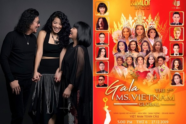 Gia đình ca sĩ Cẩm Vân biểu diễn tại Lễ vinh danh Nữ hoàng toàn cầu