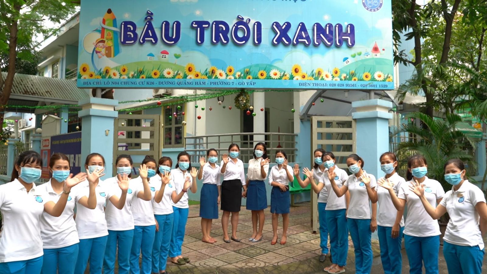 Thầy cô trường Mầm non Bầu Trời Xanh: Phòng chống COVID-19, vì sự an toàn của các em!