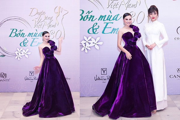 Nữ hoàng sắc đẹp Trần Huyền Nhung ‘tím mộng mơ’ tại chương trình Duyên Dáng Việt Nam lần thứ 30