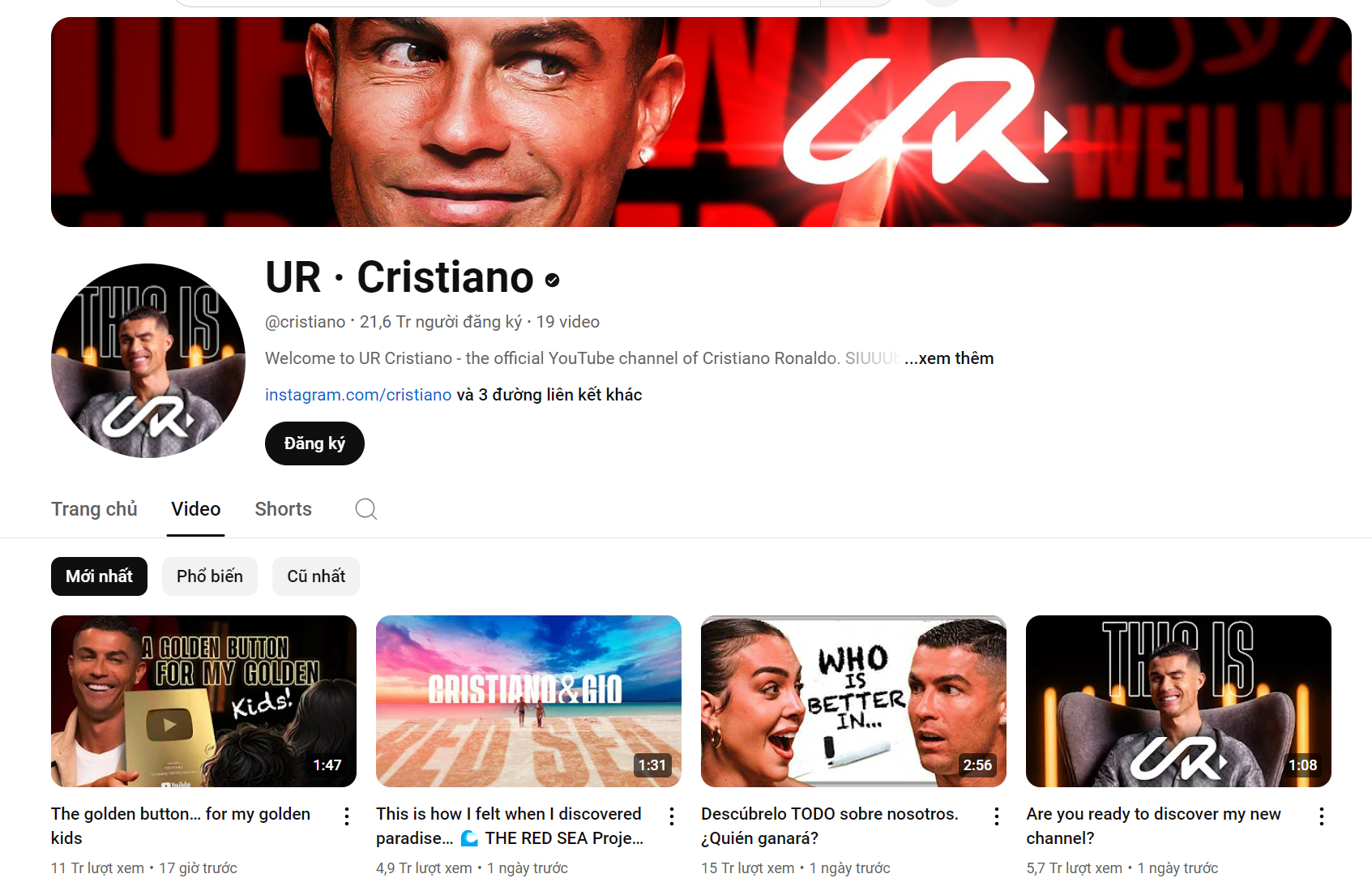 Cristiano Ronaldo phá vỡ kỷ lục thế giới chỉ sau vài giờ ra mắt kênh YouTube