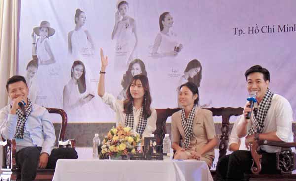 Á hậu Thúy Vân cảm thấy may mắn khi làm host Shark Tank