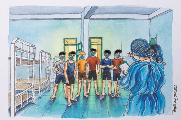 Những bức vẽ truyền đi ấm áp cho người xem trước sự khủng khiếp của COVID-19