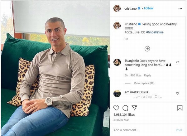 Ronaldo xóa bình luận thô tục về xét nghiệm Covid-19, MU vắng Telles khi gặp RB Leipzig