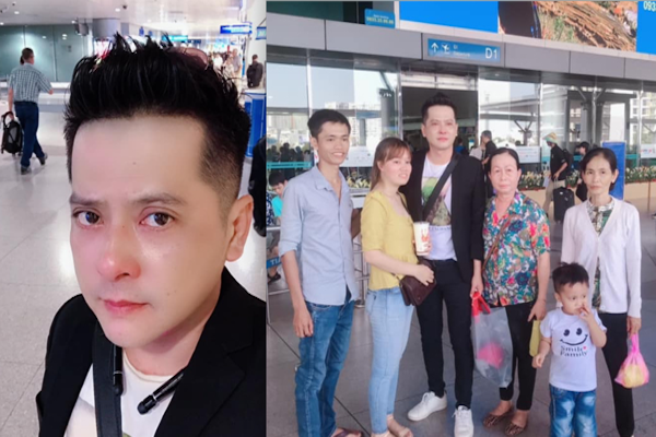 Diễn viên Hoàng Anh bịn rịn chia tay gia đình sang Mỹ định cư