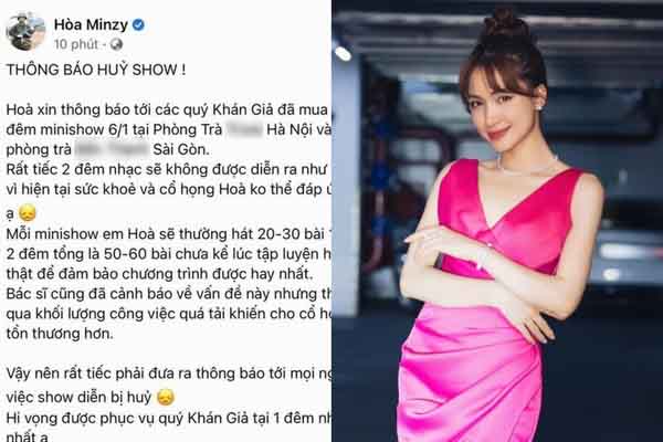 Nữ ca sĩ nổi tiếng bất ngờ ‘hủy liên tiếp 2 show’, chuyện gì xảy ra?