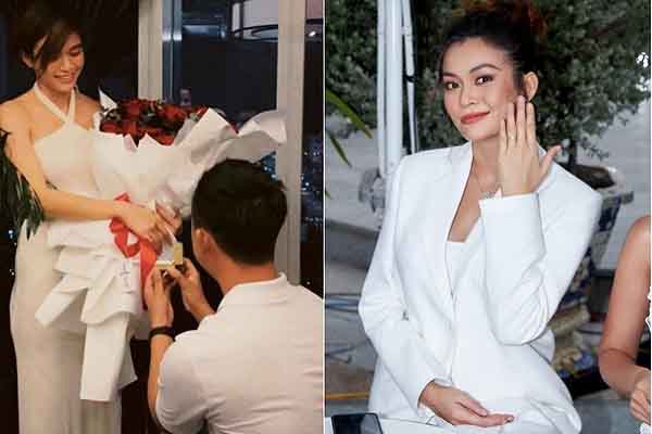 Á hậu Mâu Thủy khoe nhẫn cầu hôn, hé lộ danh tính chồng sắp cưới