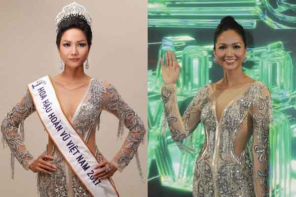 H’Hen Niê diện váy ‘kỷ vật’ sau 5 năm đăng quang