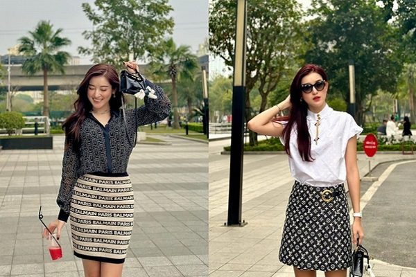 Á hậu Huyền My xứng danh ‘tay chơi hàng hiệu’ mỗi lần xuống phố
