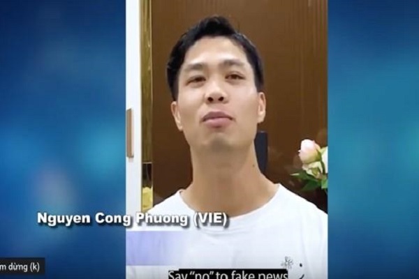 Thông điệp Công Phượng kêu gọi phòng chống dịch Covid-19 xuất hiện trên AFC