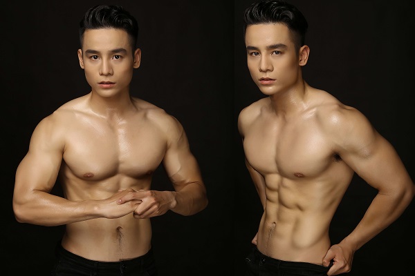 ‘Đốt mắt’ với thân hình 6 múi nóng bỏng của Nam vương Cao Xuân Tài