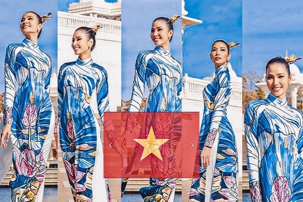Miss Universe 2019: Hoàng Thùy diện áo dài, xuất hiện nổi bật trên Instagram hơn 3 triệu lượt theo dõi