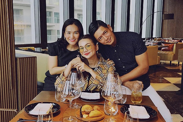 Bình Minh tựa đầu Thanh Hằng trước mặt vợ