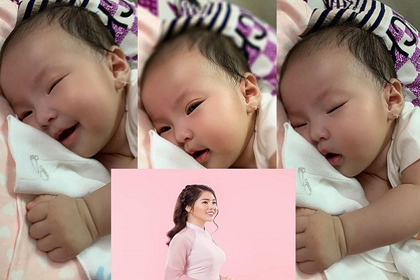 3 tháng tuổi, con gái Lê Phương có biểu cảm siêu đáng yêu