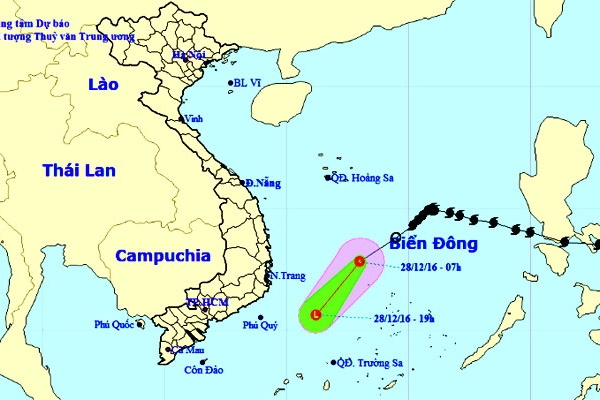 Bão số 10 suy yếu thành áp thấp trước khi vào Quảng Ngãi-Khánh Hòa