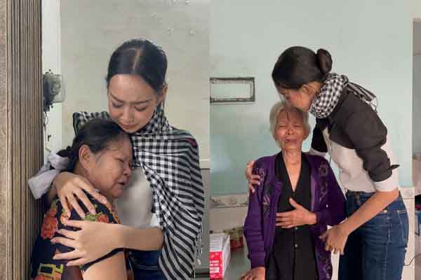 Hoa hậu Bảo Ngọc xúc động bật khóc trong chuyến thăm bà con miền Trung sau đăng quang ‘Miss Intercontinental 2022’