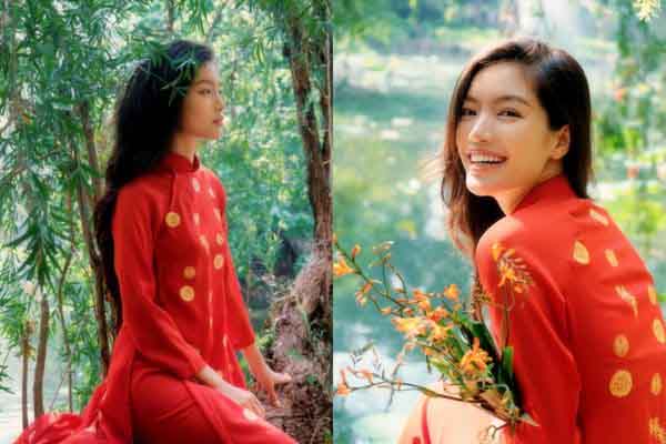 Lâm Bích Tuyền diện lại áo dài cưới ‘một chỉ vàng’ của mẹ