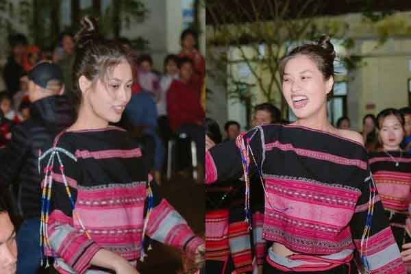 Thiên Ân hóa thôn nữ Ba Na múa cồng chiêng giữa trời lạnh 16 độ