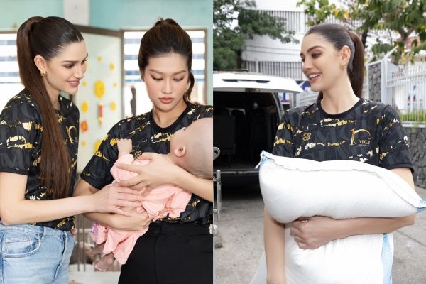 Vừa đến Việt Nam, ‘hoa hậu đẹp nhất thế giới’ đã đi làm từ thiện