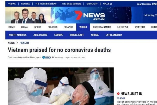 Báo Úc ca ngợi hiệu quả chống COVID-19 của Việt Nam