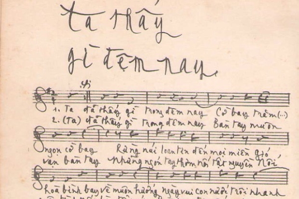 Tìm được bản chép tay ‘Ta thấy gì đêm nay’ của Trịnh Công Sơn