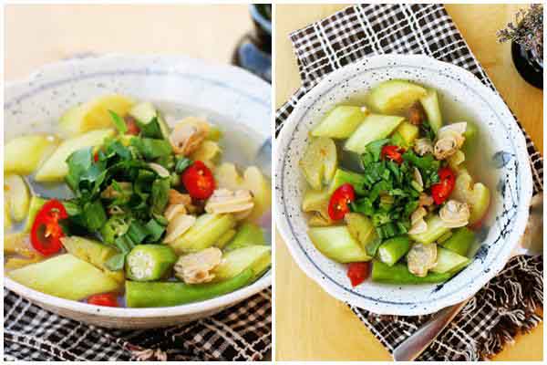 Canh chua nghêu ngon ngất ngây