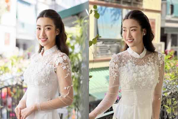 Hoa hậu Đỗ Mỹ Linh khoe sắc rạng ngời với trang phục ‘Thanh ngọc ban mai’ trong lễ ăn hỏi