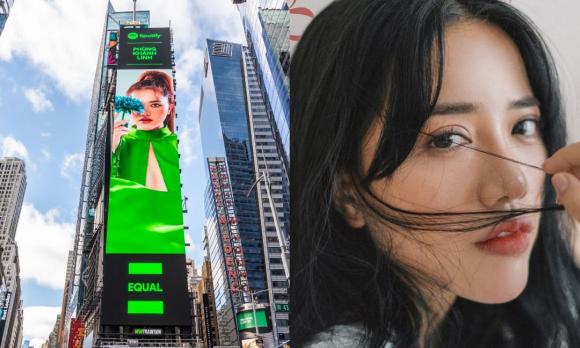 Phùng Khánh Linh xuất hiện trên billboard giữa Quảng trường Thời Đại, Mỹ
