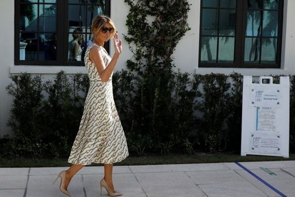 Cận cảnh trang phục của Đệ nhất phu nhân Mỹ khi đi bỏ phiếu