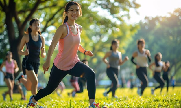 Diverse teenagers practicing health and wellness activities for themselves and their community
