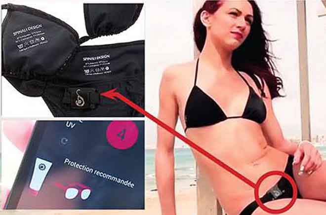 Phát minh mới: Đồ bơi nhắc người mặc thoa kem chống nắng