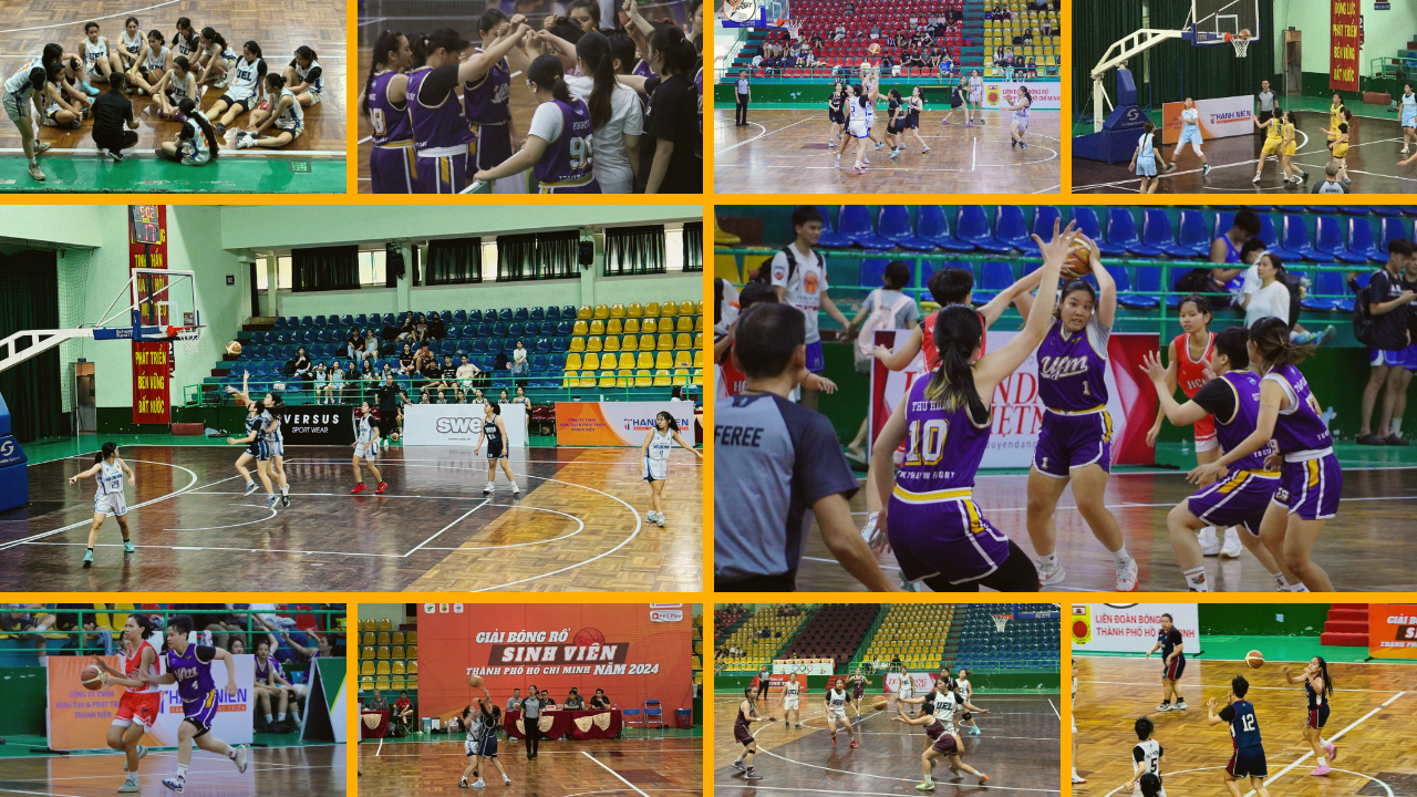 Lộ diện 6 đội bóng nữ xuất sắc vào vòng 2 Giải bóng rổ sinh viên TP.HCM 2024