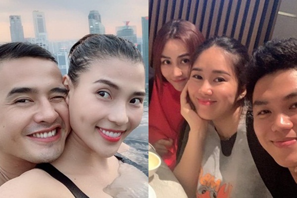 Vợ chồng Thúy Diễm bất ngờ hội ngộ Lê Phương khi du lịch Singapore