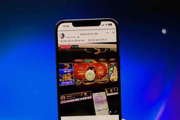 Tràn lan livestream quảng cáo cờ bạc trên Facebook
