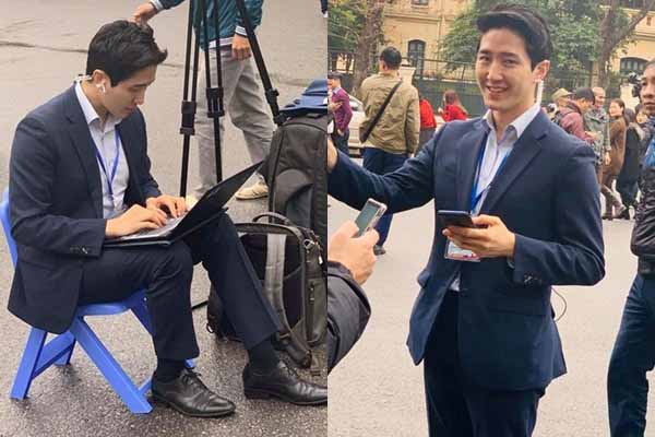 Phóng viên Hàn Quốc đẹp trai gây “bão” cộng đồng mạng