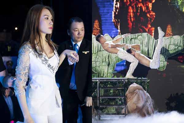 Mỹ Tâm nín thở đứng xem Quốc Cơ, Quốc Nghiệp chồng đầu