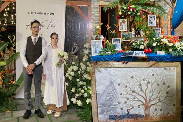 Không gian tiệc cưới hoành tráng, lãng mạn của Anh Tú và Huyền My