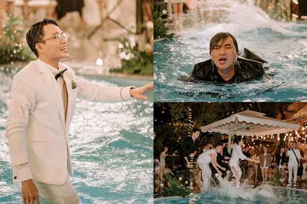 Khoảnh khắc ‘đắt giá’: Dàn sao Việt rũ bỏ hình tượng nghệ sĩ, ‘quậy đục nước’ tại đám cưới Anh Tú