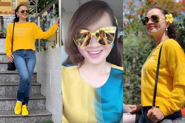 Hoài An ăn mặc quá trẻ trung khiến facebook không nhận diện ra