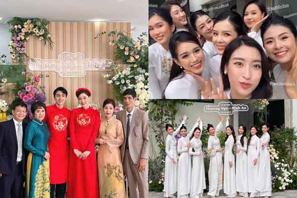 Bình An – Phương Nga làm lễ ăn hỏi nhưng dàn Hoa – Á hậu chiếm hết ‘spotlight’