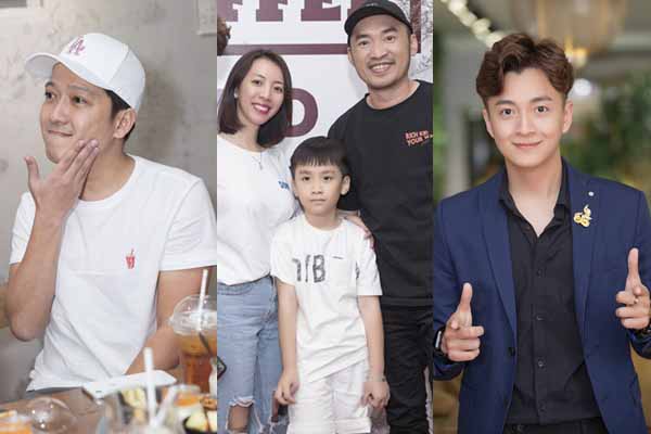 Sao nhí Andy điển trai bất ngờ, tháp tùng ba mẹ đến chúc mừng Ngô Kiến Huy