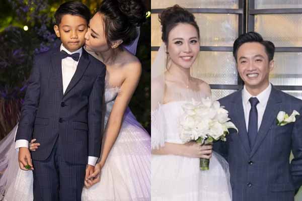 Hot nhất: Cường Đôla bảnh bao xuất hiện, Đàm Thu Trang tình cảm hôn má Subeo