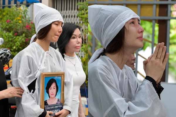 Diễm My khóc nghẹn đưa mẹ về nơi an nghỉ cuối cùng