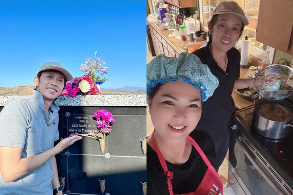 Hoài Linh viếng mộ cố NS Chí Tài ở Mỹ, còn có hành động ngọt ngào dành cho người bạn quá cố