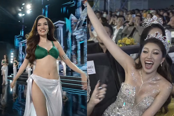 Thanh Thanh Huyền vỡ òa cảm xúc khi bạn thân Lê Hoàng Phương được gọi tên tại Chung kết Miss Grand Vietnam 2023