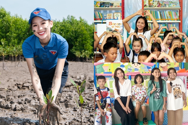 H’Hen Niê, Thùy Tiên, Bảo Ngọc gây thương nhớ với khoảnh khắc giản dị khi hoạt động thiện nguyện