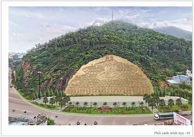 Quy Nhơn lắp đặt phù điêu Âu Cơ – Lạc Long Quân