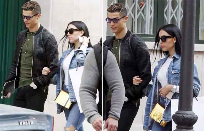 C. Ronaldo khoác tay bạn gái đi mua sắm