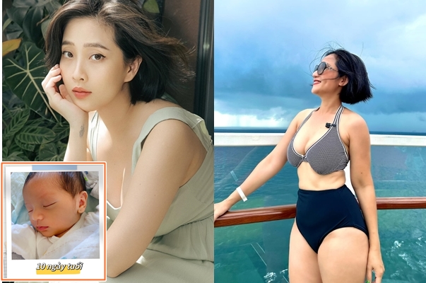 Sao Việt 28/7: Cận cảnh quý tử Liêu Hà Trinh trong 10 ngày tuổi; Cát Tường tự tin diện bikini tuổi 45